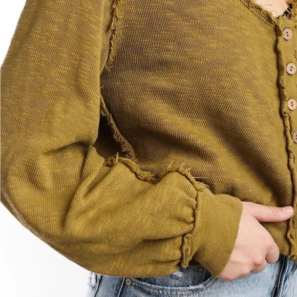 FP We The Free | Olive Button Crop Cardigan | Size Small - Picture 12 of 13